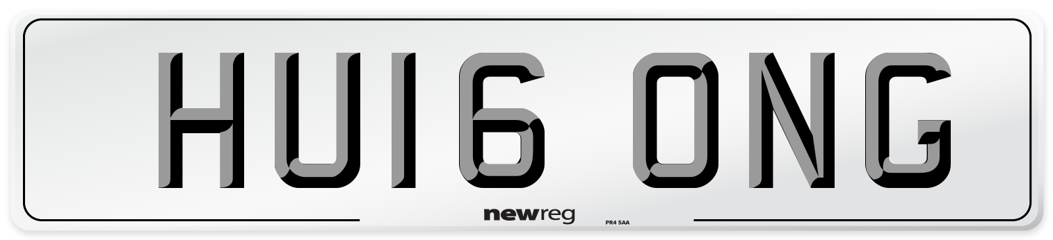 HU16 ONG Number Plate from New Reg